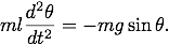Pendulum equation